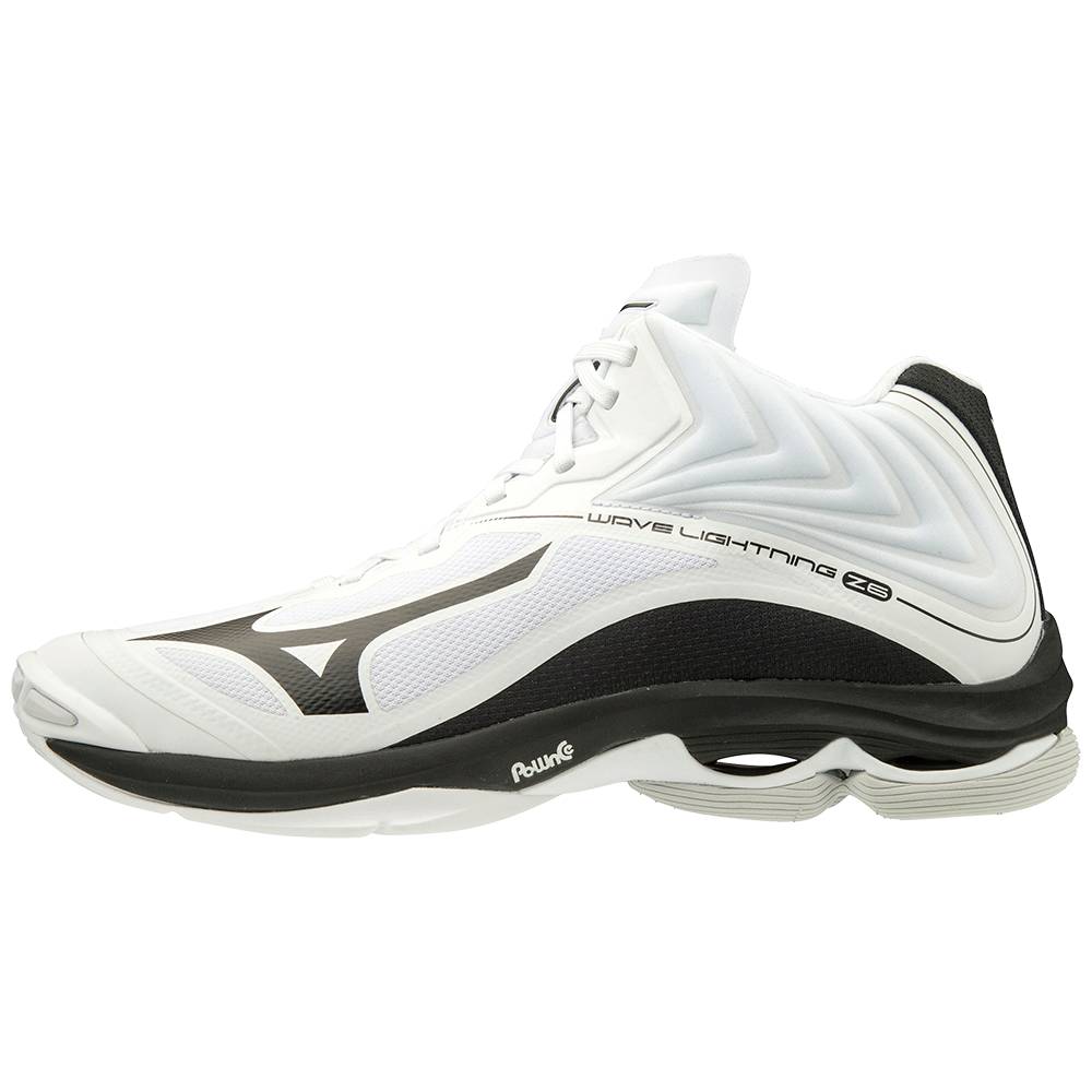 Panske Volejbalove Tenisky Mizuno Wave Lightning Z6 Mid Biele/Čierne Vypredaj XNRP32410